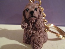 cocker spaniel brown key chain great gift