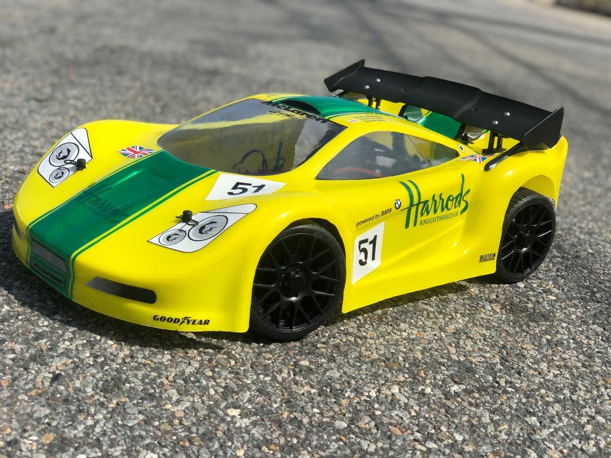 MCLAREN 1/8 SCALE GT CLEAR RC CAR BODY - 0122 SERPENT SRX8 HOBAO