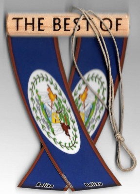 Rear view mirror car flags Belize unity flagz for inside the car