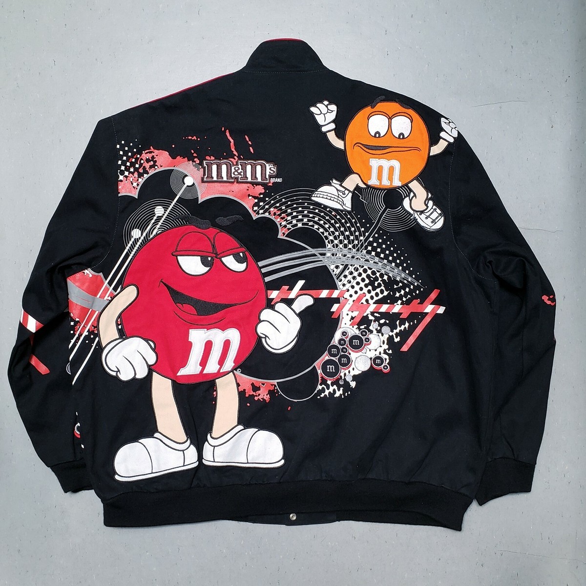 M&M Character With Attitude Racing Jacket JH Design Nascar M&M Character With Attitude Racing Jacket JH Design Nascar