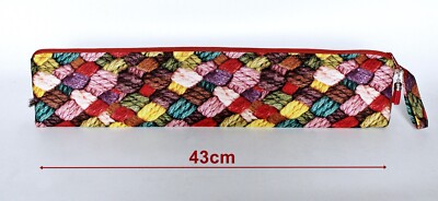 Stricknadeltasche,  XXL Reißverschlussetui für Stricknadeln bis 42 cm, Handmade