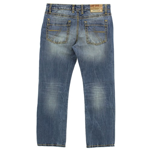 CAMP DAVID Herren Jeans Hose NICKR611 Bootcut Denim stone used blau 27188Z - Picture 2 of 4