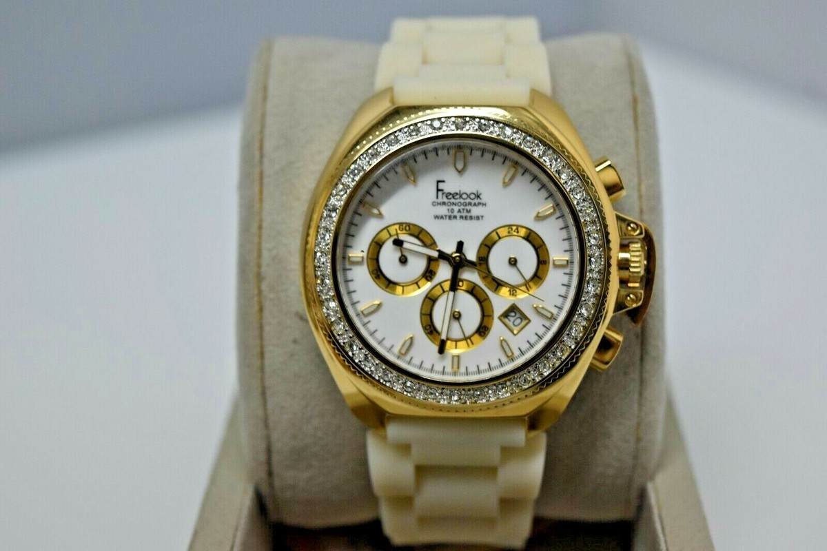 Freelook Authentic Rubber Chronograph 100m HA6306 Watch | eBay display picture 3