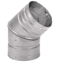 DuraVent Chimney Stove Pipe Pellet Vent Venting Inserts 4 Inch 45 Degree Elbow