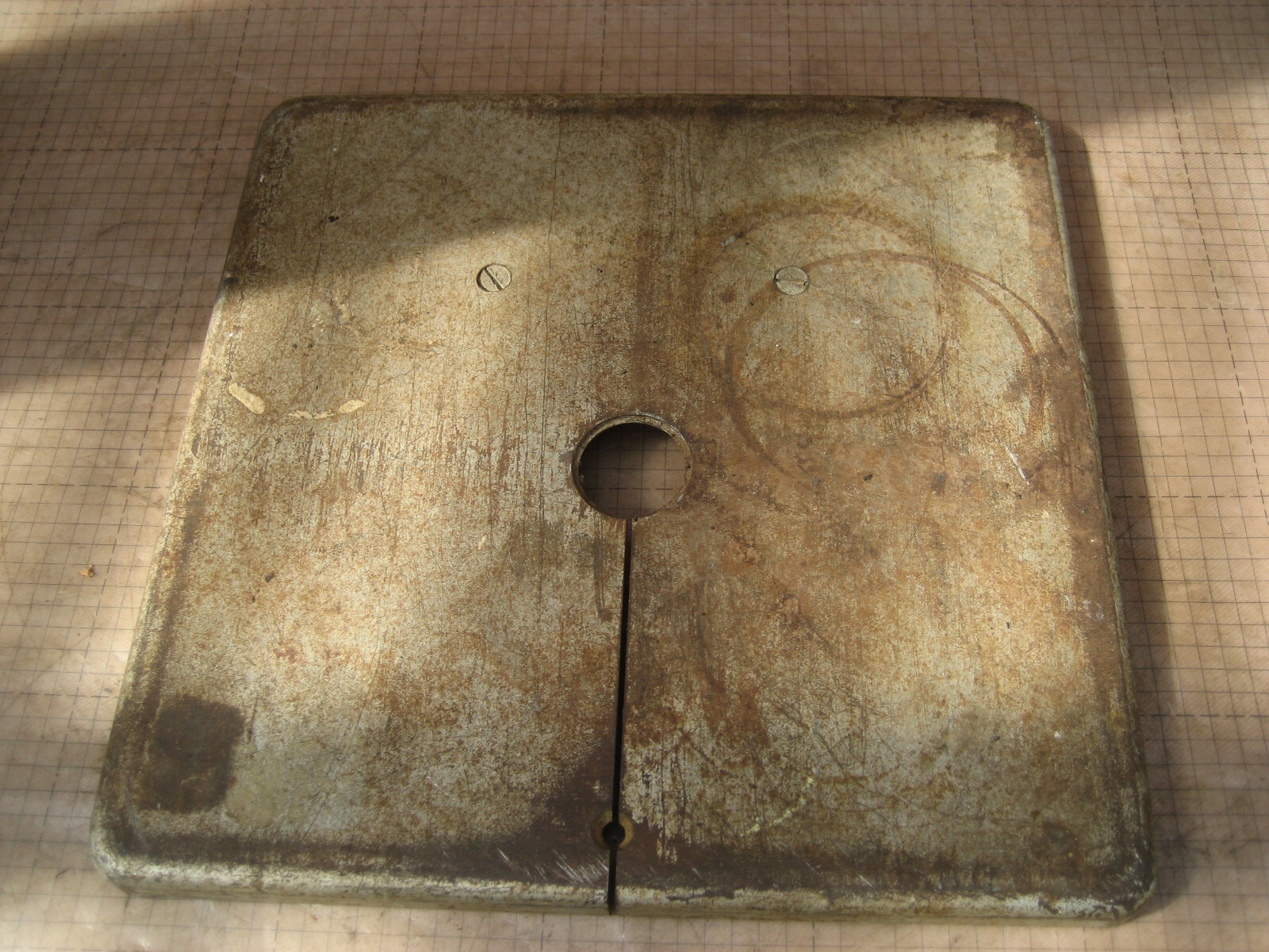Metal Table 10"x10" Original Used Tool Part