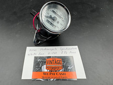 New Motorcycle Speedometer White Face 0-140 2 12 Inch Face New