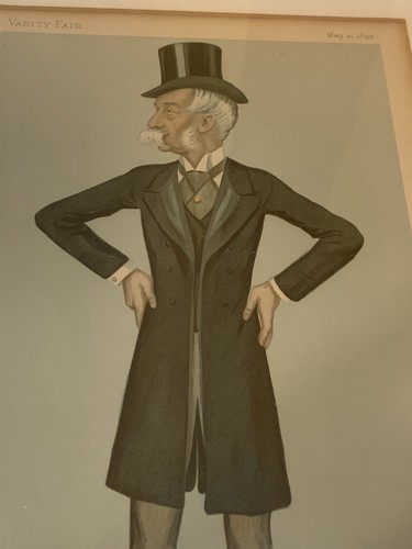 Stampa originale Vanity Fair 1895~incorniciato professionalmente~uomo del giorno~ con COA - Foto 7 di 11