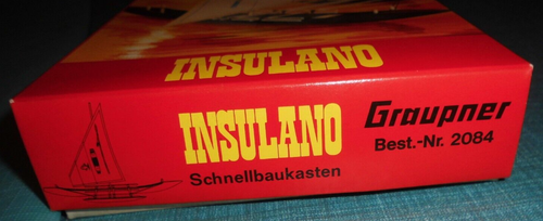 Alte Graupner Model Nr.2084 "Insulano Einbaum Auslegerboot mit Plexiglas Vitrine - Bild 9 von 12
