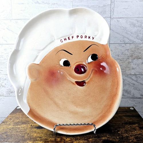 HTF Vintage Chef Porky Pig Platter and Mug Kelvin Exclusives Japan 1959 LOT - Picture 7 of 8