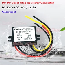 Waterproof DC-DC Step Up Volt Converter 12V to 24V 3A Mini Boost Regulator Car