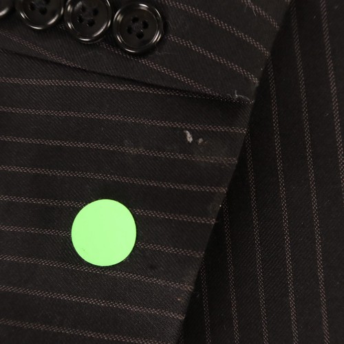 Jones New York Suit M Black Chalk Stripe 100% Wool Twill Jacket Pants 41R 34x27 - Picture 5 of 22