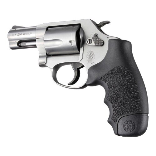 Hogue 60000 S&W J Frame Round Butt Rubber Grip w/Finger