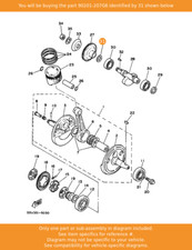 YAMAHA Washer, Plate, 90201-207G6 OEM XT350 TT250 XT250 SRX250 TT350 YFM350