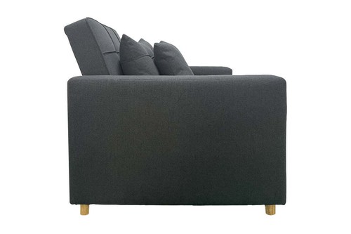 Suri 3-in-1 Convertible Sofa Chair Bed by Sarantino - Dark Grey - Picture 8 of 11