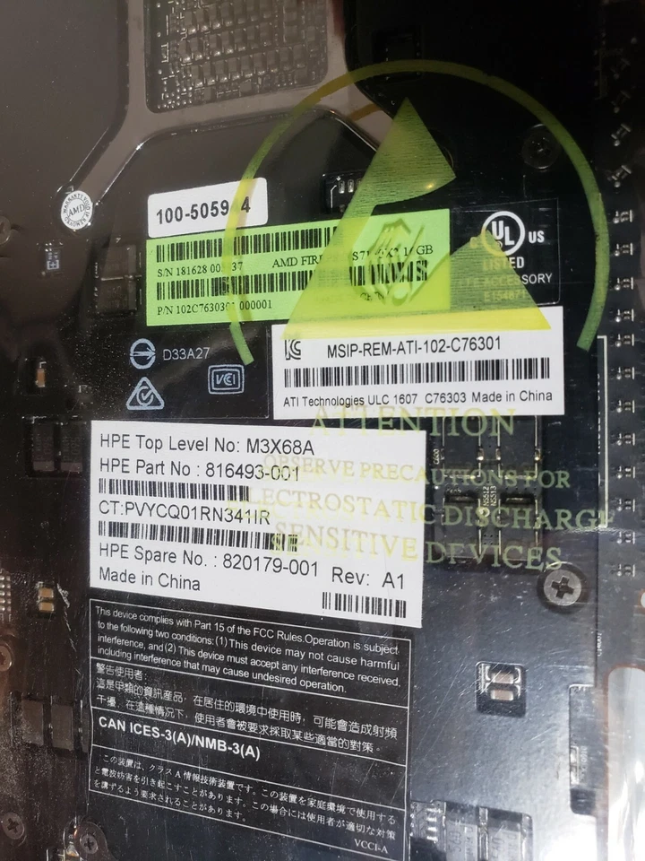 AMD FirePro S7150x2 M3X68A 16GB DDR5 PCI Express 3.0 x 16 Graphic VDI GPU Card - Image 4 of 4