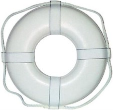 Cal June Bouys 19 White Ring Buoy W/Straps G-...