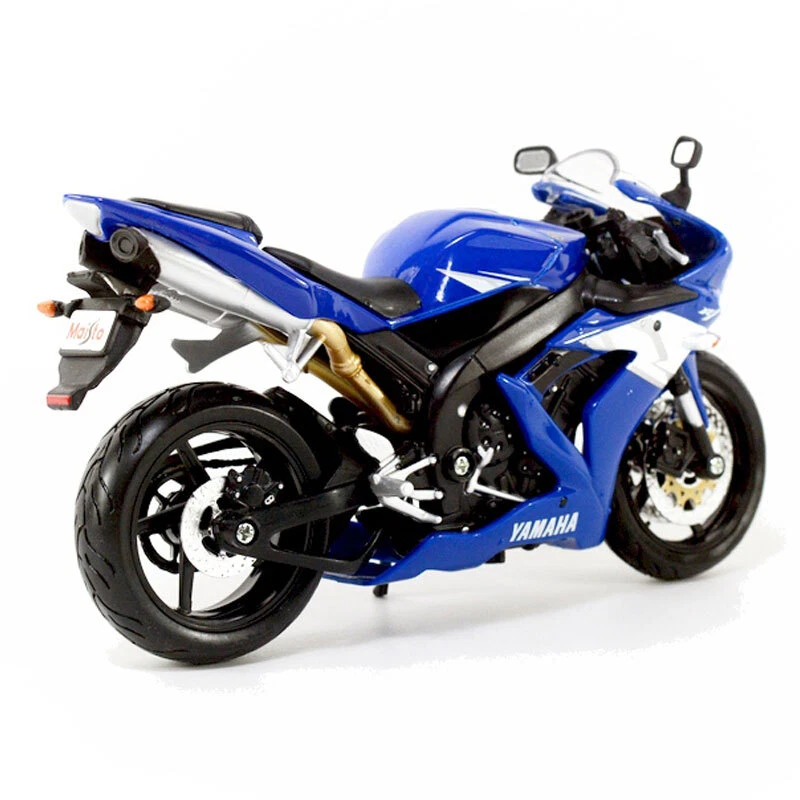 1:12 Yamaha YZF-R1 Modelo de motocicleta Diecast Vehículo de juguete Juguetes para niños Regalos Azul Foto 4 de 4