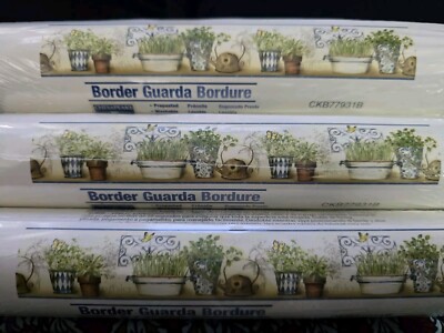 3 Rolls Chesapeake Easy-Walls Wallpaper Border 5 Yards Per Roll CKB77931B Plants