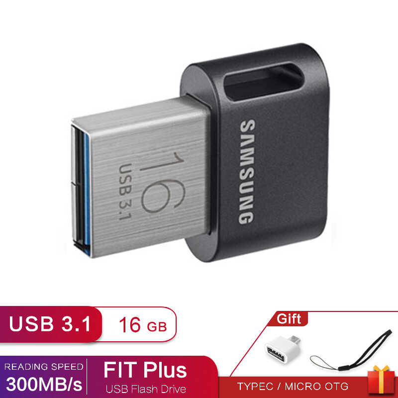 Samsung FIT Plus Tiny UDisk 16GB USB 3.1 Flash Drive Memory Stick Storage Device