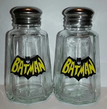 A Nice Set of Batman Wings Salt & Pepper Shakers 3¾" Tall