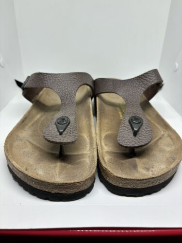 birkenstock women's gizeh birko-flor sandal size 9 brown