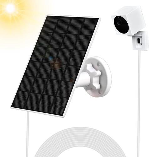 5W 5V Solar Panel Power for Security Camera Outdoor USB Charging 360°