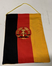 Antiker Original Tischwimpel der DDR Tischbanner  L&auml;nderfahne Bestickt  Nr.1