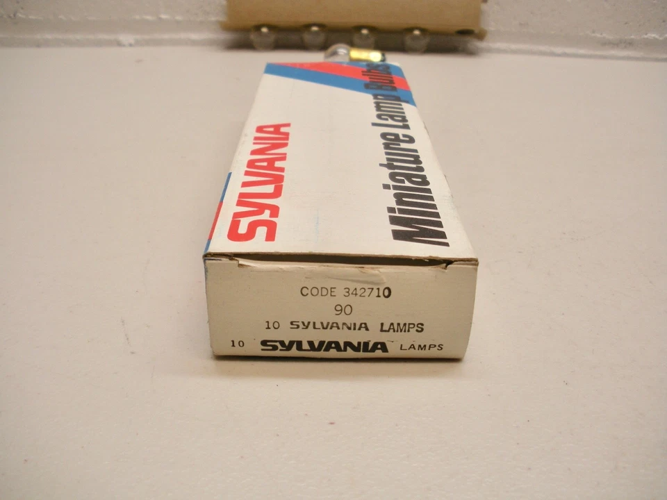 90 Sylvania Incandescent Miniature Light Lamp Bulb 12V Vintage NOS - PACK OF 10 - Image 3 of 3