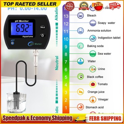 Multi-Parameter Water Tester Digital Acidometer Accurate Online Hydroponics Tool