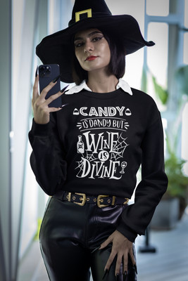 CANDY IS DANDY BUT WINE IS DIVINE -Mom Mother  Halloween  T Shirt & Sweatshirts