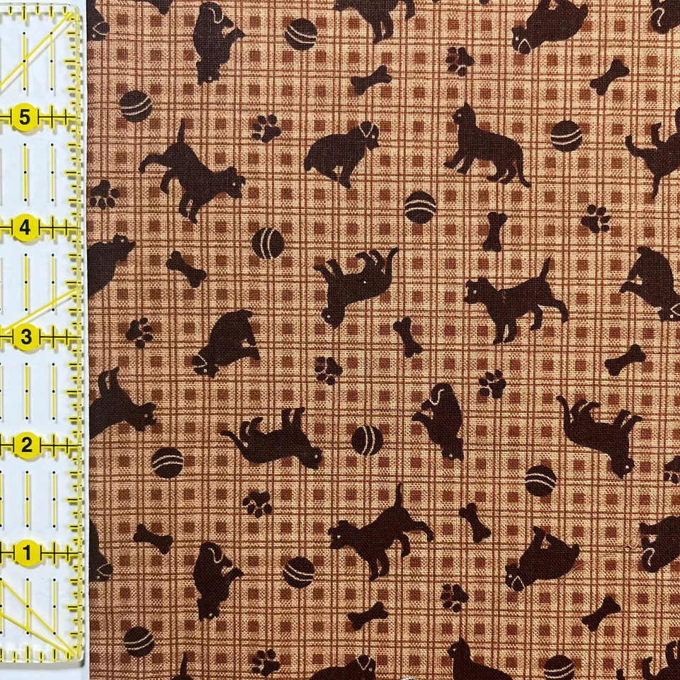 Cats and Dogs Checked Fabric by VIP Cranston 100% Cotton 3/4 YARD x 44” wide - Image 3 of 4