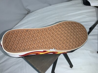 wei　シャンクス　s-バージョン　50cm Vans Skateboard Shoes Sz 7 Women Black Textile Side Flames