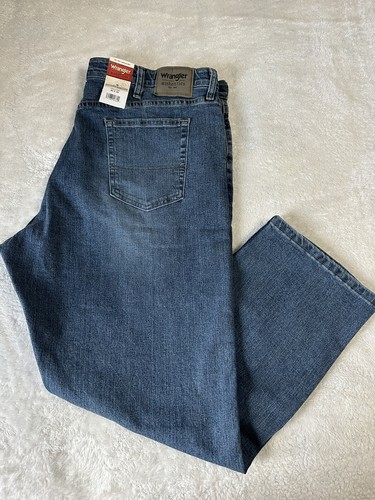 Wrangler Authentics Comfort Flex Waist Relaxed Fit jeans voor heren, Donker Steengoed, 38W / 34L Wrangler Authentics Comfort Flex Waist Relaxed Fit jeans voor heren, Donker Steengoed, 38W / 34L