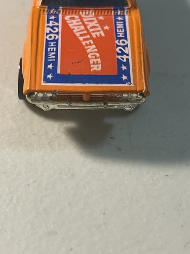 1970 HOT WHEELS DIXIE CHALLENGER 426 HEMI DUKES OF HAZZARD ORANGE CAR #2 - Picture 8 of 12