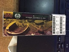 2016 MINNESOTA GOLDEN GOPHERS VS COLORADO ST COLLEGE FOOTBALL TICKET STUB 9/24 
