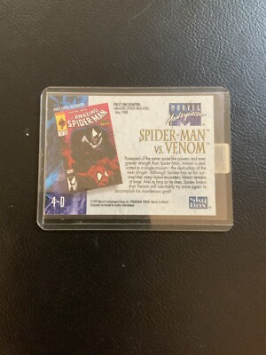 Spider-Man VS. Venom Rare Card - 1992 Marvel Masterpieces #4-D