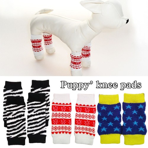 Dog Knitting Elbow Knee Hock Joint Protector Sleeve Elbow Pad Anti-Dirty 4pcs - Picture 4 of 14