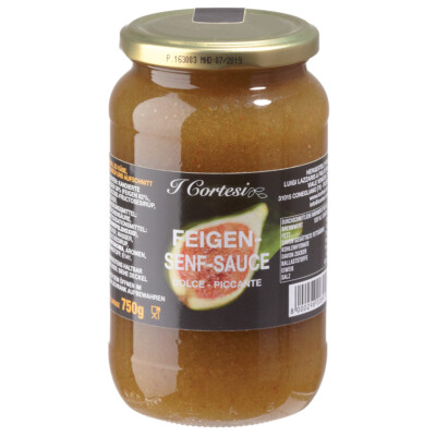 Cortesi Feigensenfsauce aus Feigen Dolce Piccante 750g 6er Pack