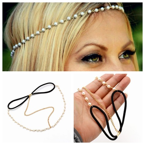 Women Fashion Metal Rhinestone Head Chain Jewelry Headband Head Piece Hair band - Picture 58 of 64