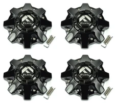 4x NEW Fuel Off Road Wheel Rim Center Caps Gloss Black Bolt On 8 Lug 1002-53GB