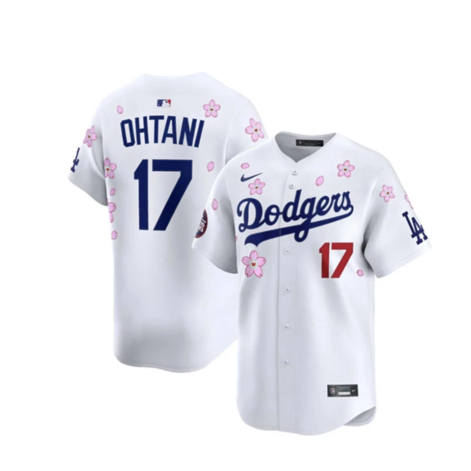 JINGWEIWORLD Cherry.Blossom Edition Jersey 17# OHTANI Men's Baseball Jerseys