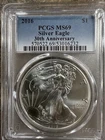 2016 $1 SILVER EAGLE PCGS MS69 30th Anniversary