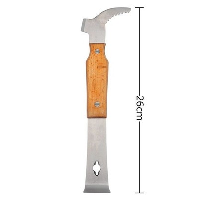Queen Excluder Tool 7-in-1 Hive Tool Holzgriff Anti-Rutsch Textur