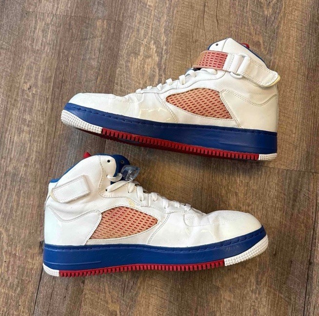 Nike Air Jordan 5 Fusion AJF Varsity Red Blue Ribbon Size 13