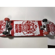 Speed Demon Skateboard 31in x 7.75in Concave Board Double Kick Tails Skull Red