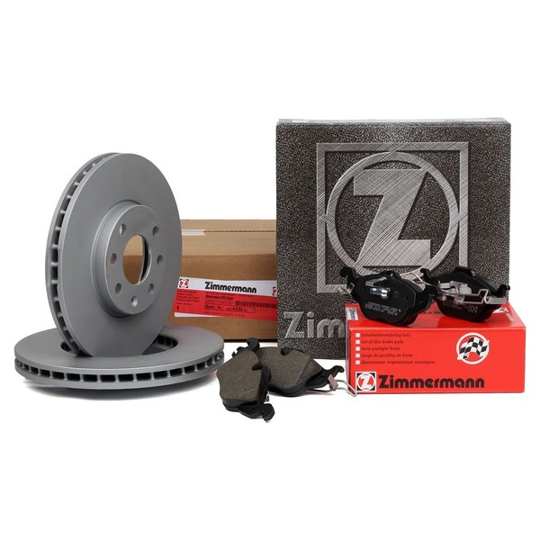 Zimmermann Bremsscheiben Ø 256Mm + BremsbeläGe FüR Opel Astra G 4-Loch Vorne-image