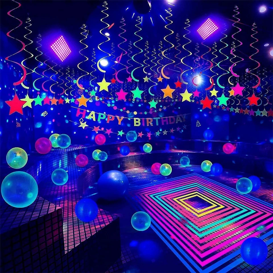 LED UV Black Light 2 Pack 100W Waterproof Spotlights for Party Halloween Chri... - Image 4 of 4