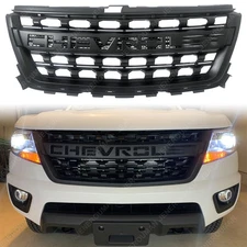 Front Grill For 2015-20 Chevy Chevrolet Colorado Upper Grille WT LT Matte Black