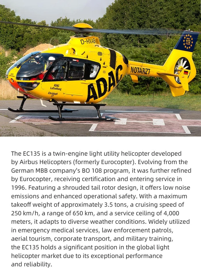 FlyWing EC135 ADAC RC Hubschrauber 10CH 6-Achsen-Gyro M10 GPS ACE Flugsteuerung - Bild 4 von 4