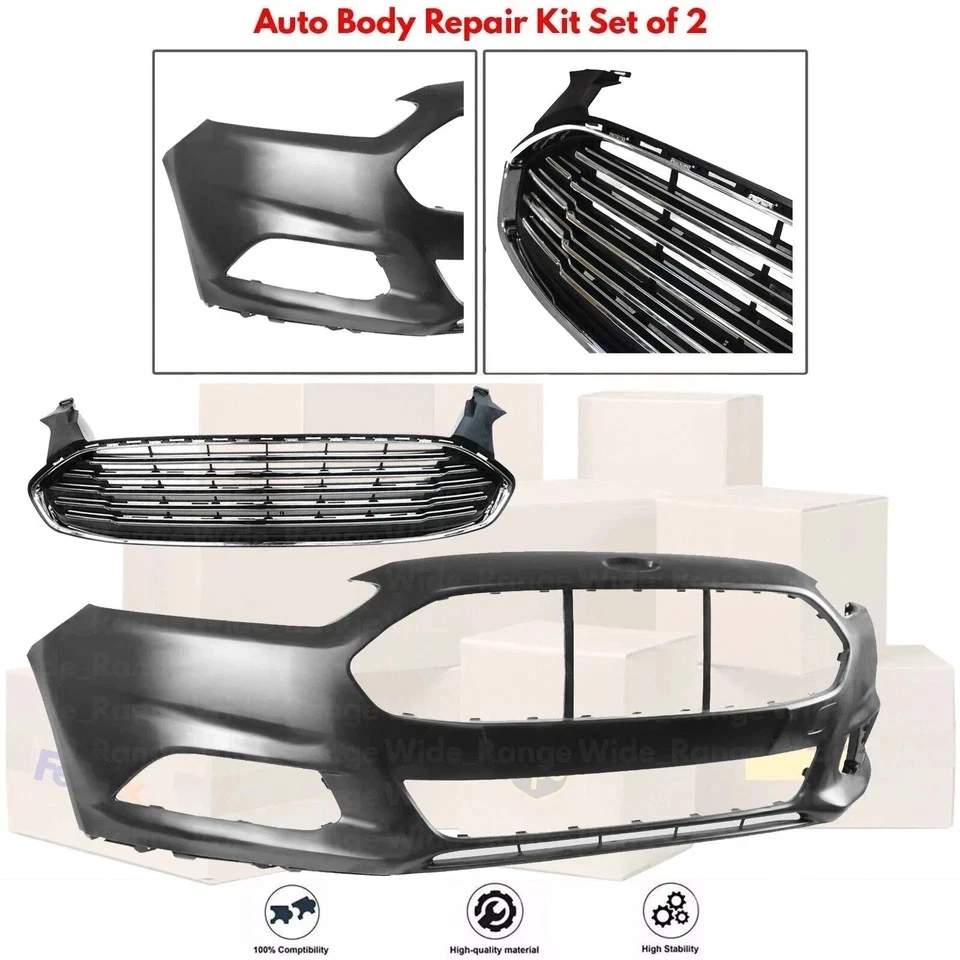 Kit de montaje de cubierta de parachoques delantero fascia y rejilla para Ford Fusion 2013-2016 Foto 2 de 4